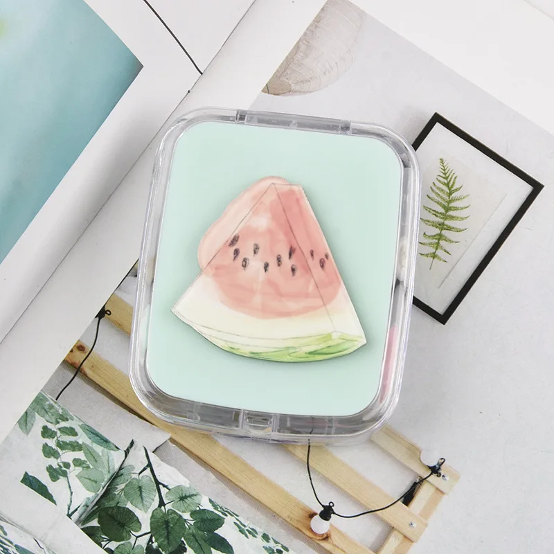 A DIY акриловый милый цветной фруктовый арбуз оранжевый контактный чехол для объектива контактные линзы для глаз коробка для очков - Цвет: A