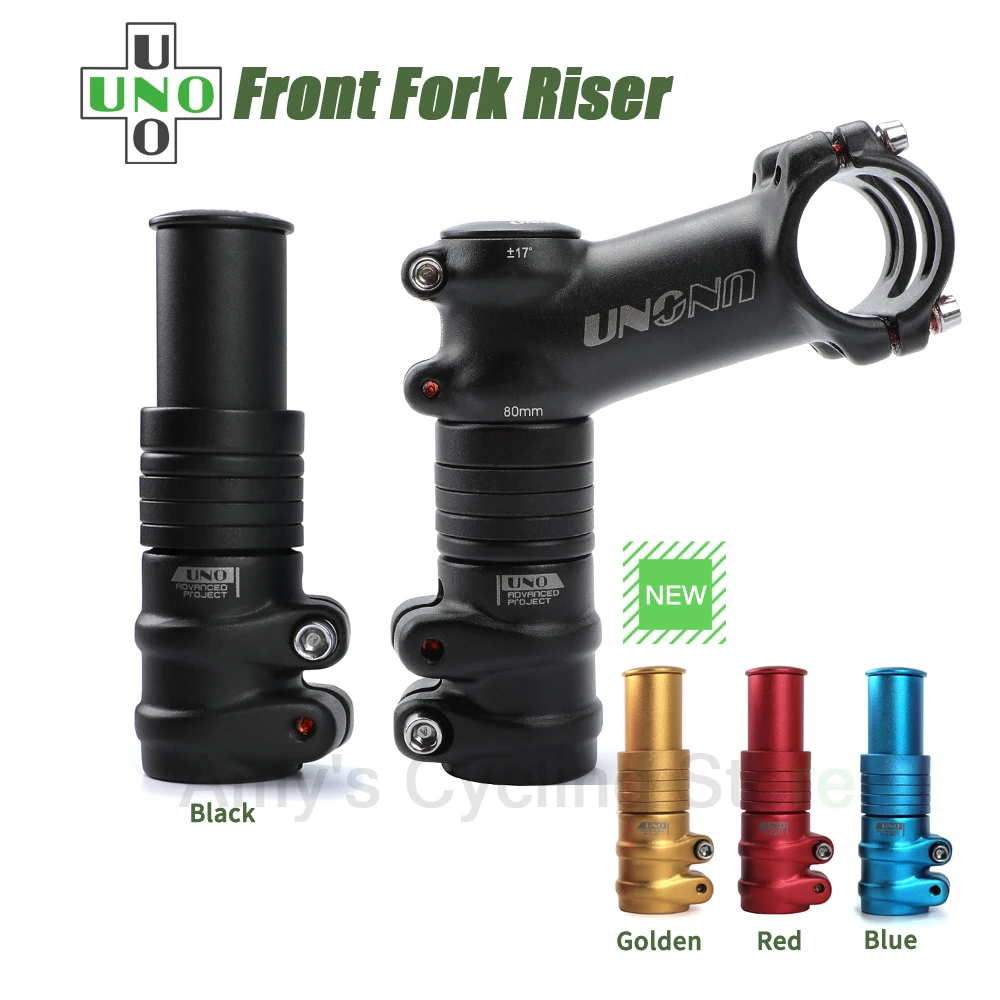 

New UNO Aluminum Alloy Bicycle Fork Stem Extender 28.6x120mm Bike Rise Up Handlebar Adapter Bicycle Accessories