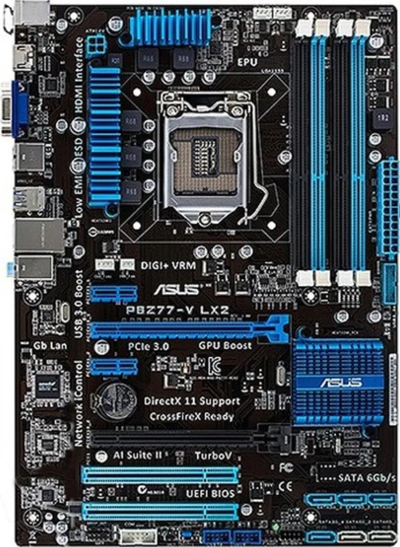 

ASUS P8Z77-V LX2 For LGA1155 Intel Core 2th/3th DDR3 32GB VGA HDMI USB3.0 PCI-E 3.0 LGA-1155 Z77 ATX Desktop PC Motherboard Used