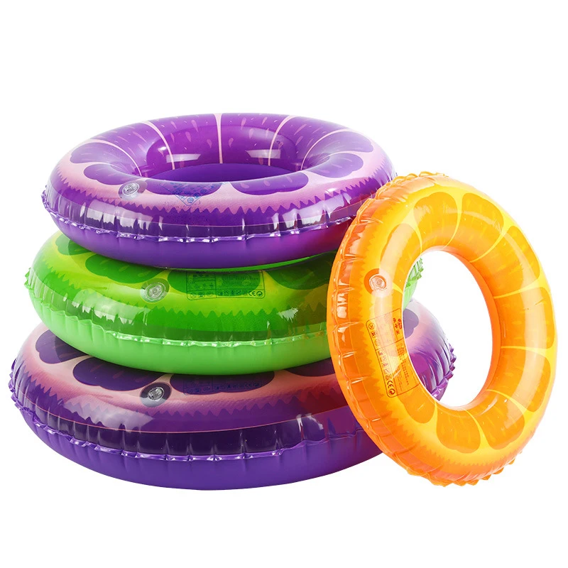

Inflatable Colorful Swimming Ring Safe Pool Float Summer Outdoor Beach Party Cute Orange For Kids Adults круг для плавания