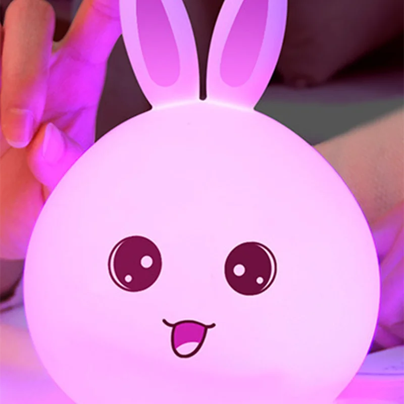 Милый светильник светодиодный ночной Светильник силиконовый сенсорный Сенсор 7