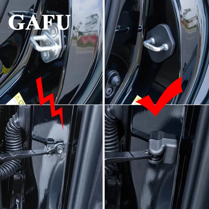 Автомобильный Стайлинг отделка дверного замка чехол ограничитель открывания