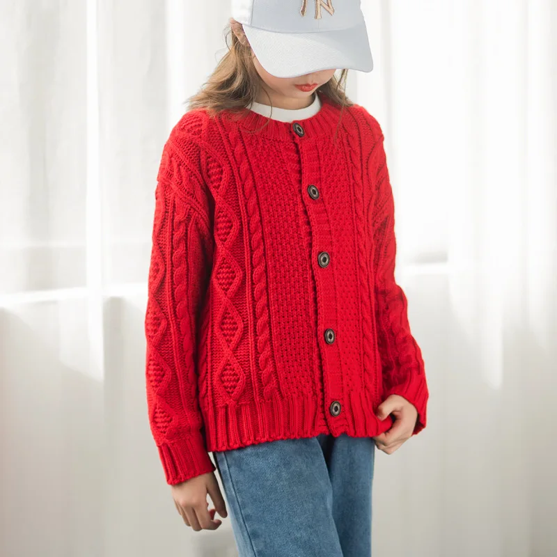 Детские кардиганы Рождественские свитера для девочек вязаная верхняя одежда