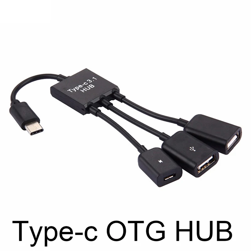 1 комплект 3in1 USB 3 кабель с разъемами типа C и Micro 2 0 Мощность зарядки хоста OTG