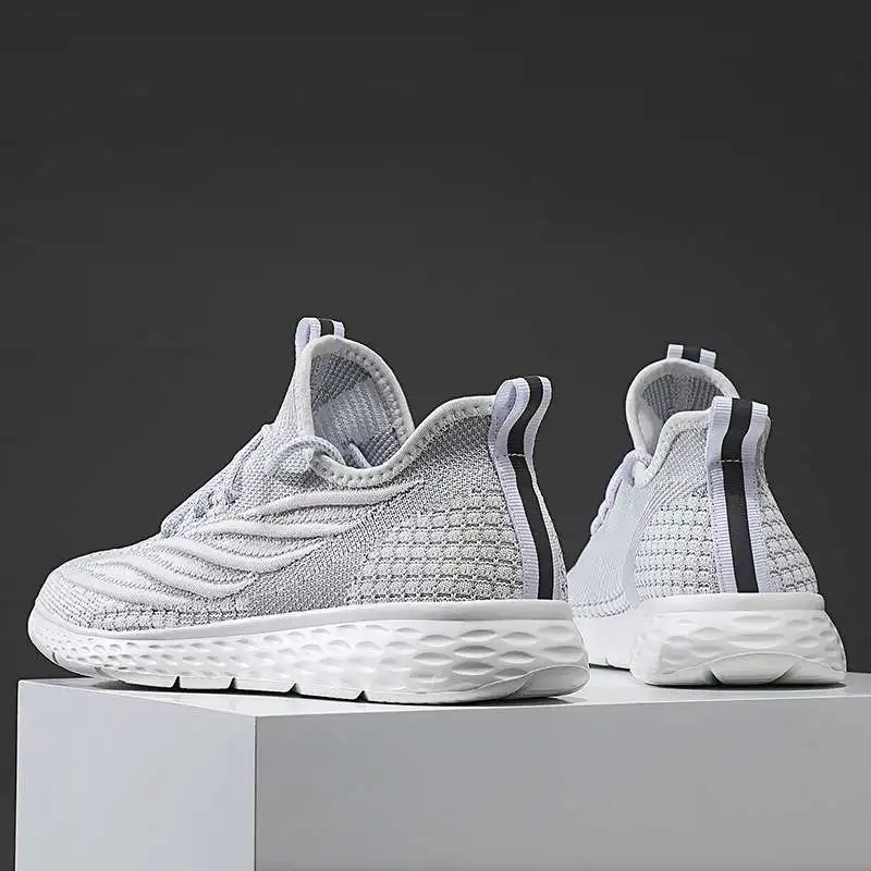 

Men Casual Shoes Sneakers Summer Flying Fabric Lace-up Lightweight Breathable Walking Shoes Zapatillas Hombre Large Size