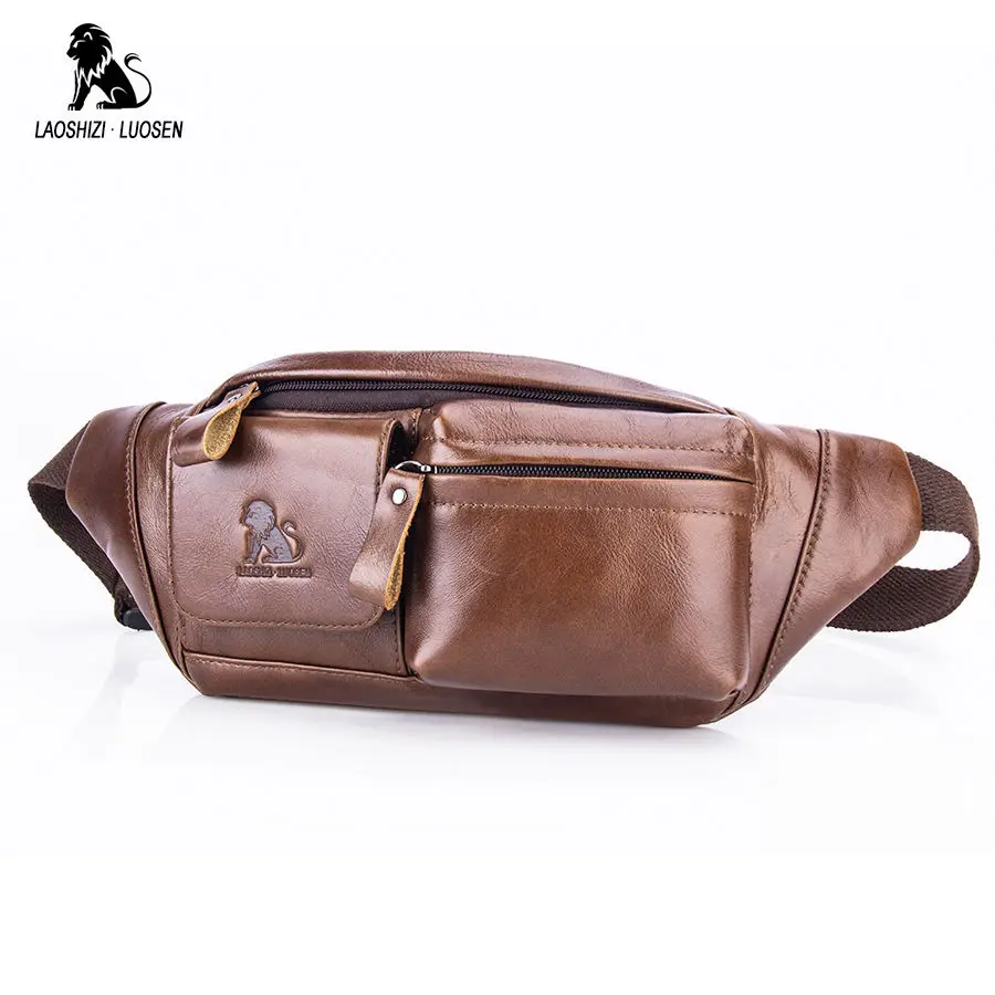 Поясная Сумка из натуральной кожи для мужчин забавная Винтажная сумочка на пояс