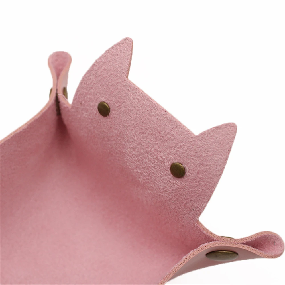 1 шт. кости кожаный лоток кошачья форма для хранения PU монета ключ поднос макияжа