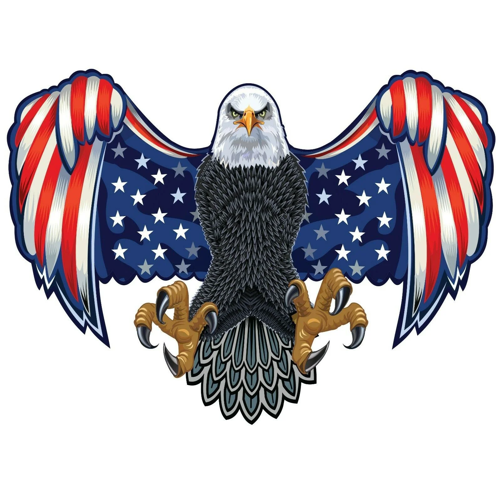 

For American Eagle Flag Wall Decal Truck Vehicle Decor Laptop Sticker LO267