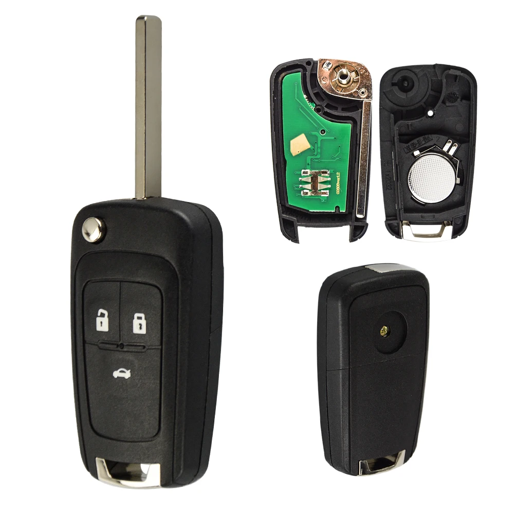 OkeyTech 2 3 4 кнопки в комплекте флип Автомобильный Дистанционный ключ для Opel astra h g j Vauxhall ключ Замена 433 МГц ID46 Электронный чип на плате