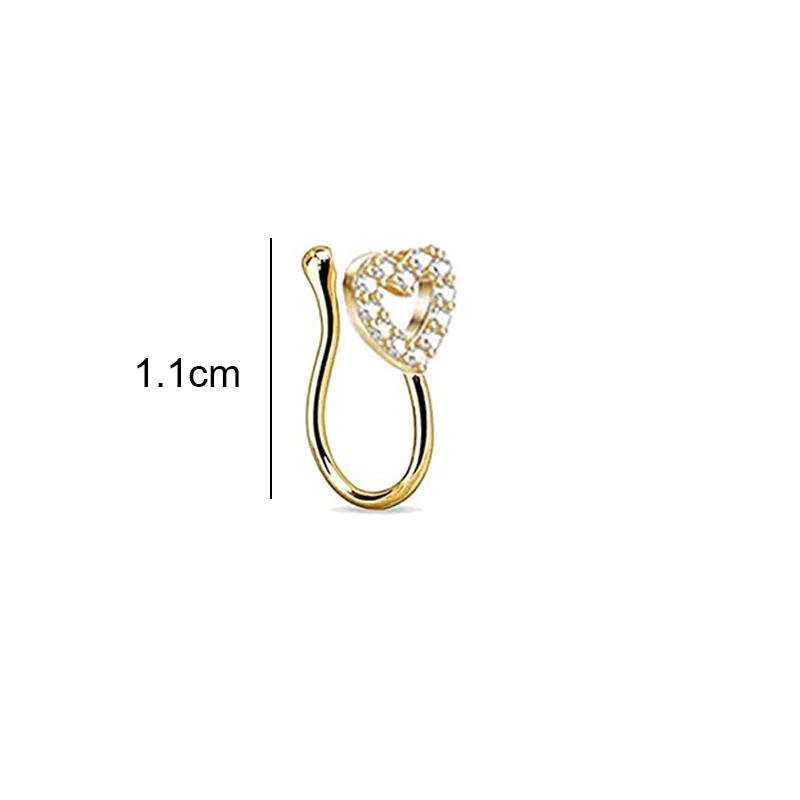 9 шт./компл. цветок бабочка Поддельные кольца для носа набор кристаллов без