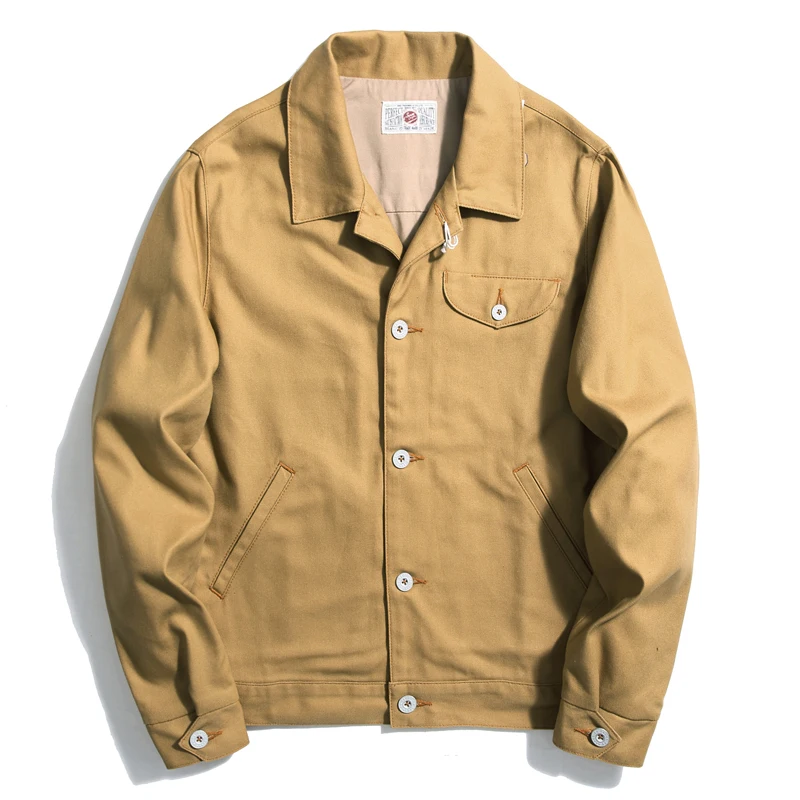 

ORIGIN 901-A SAUCE Men Truck Vintage Customized Canvas Jacket Handmade Cotton Scratch Resistant Autumn Casual