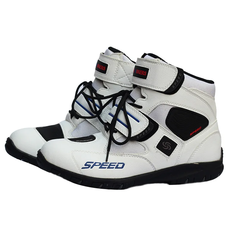 Мотоциклетные ботинки Pro из микрофибры кожаные Нескользящие для езды на