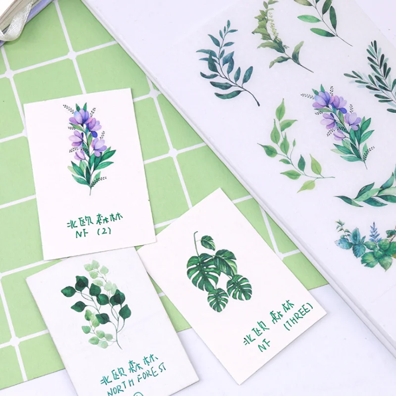 Рисунок 3 - 6 листов Kawaii зелеными листьями