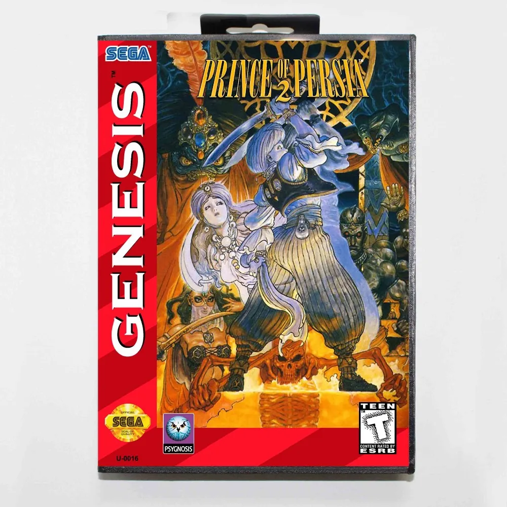 Новое поступление 16-битная игровая карта Prince of Persia 2 с коробкой для Sega Megadrive/Genesis |