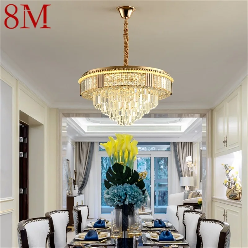 

8M Gold Chandelier Fixtures Pendant Lamp Postmodern Luxury Light Home LED for Living Dining Room
