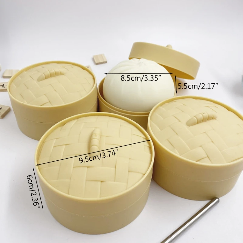 

Simulation Steamer Of Steamed Stuffed Bun Decompression Toys Relieve Stress Soft Squeeze Toy