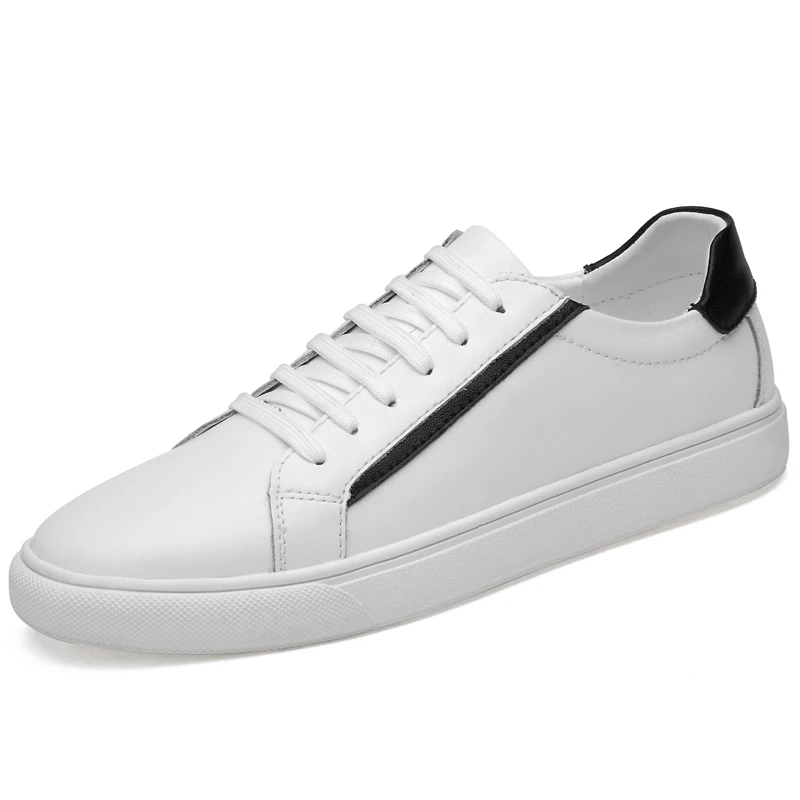 

Мужские повседневные туфли из натуральной кожи, черные удобные классические туфли для скейтборда, Молодежная Уличная обувь на плоской подо...