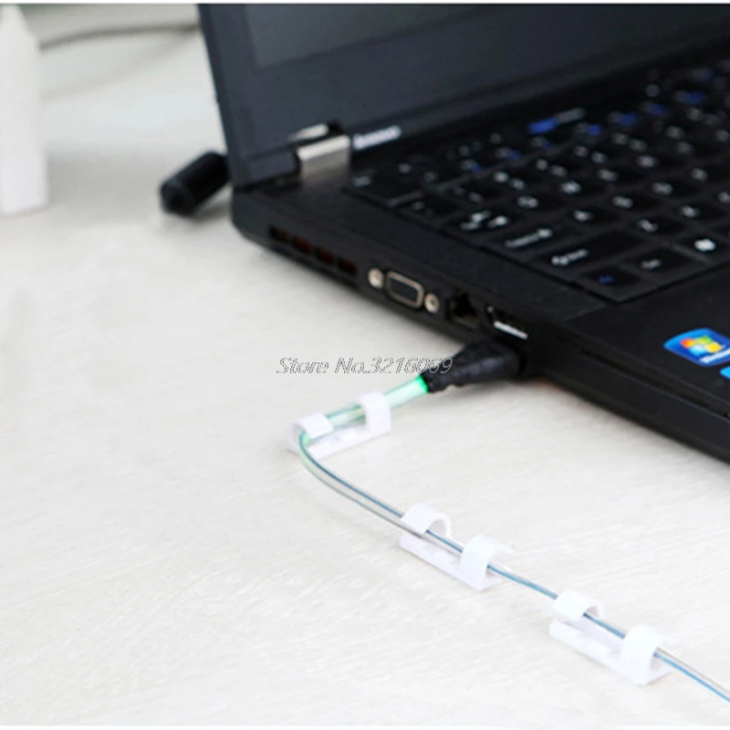 Прозрачный/20 шт шнур провода кабель Пластиковые зажимы само клейкий зажим