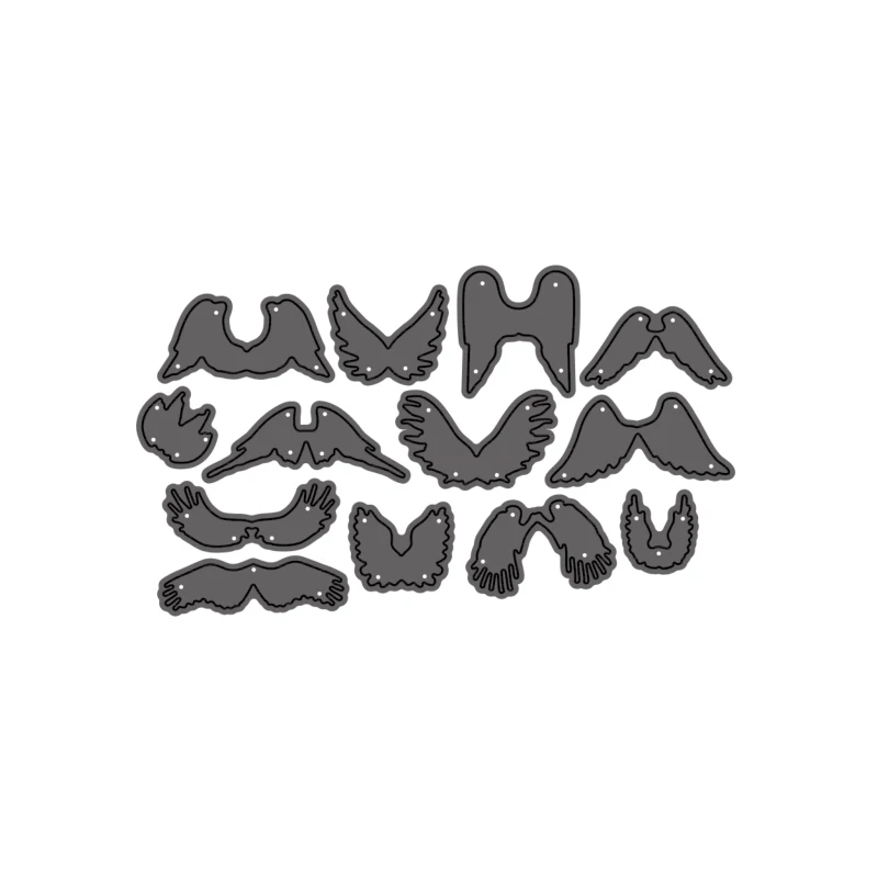 13pcs Metal steel Cutting Dies different shaped angel wings DIY Scrapbooking Photo Album Embossing paper Cards 2021 new - купить по