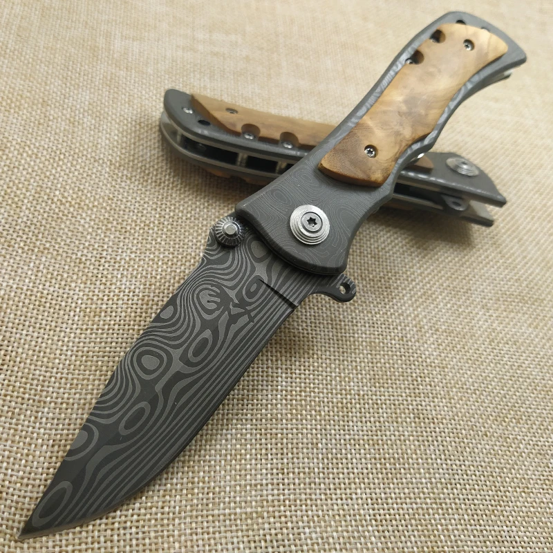 8 1 дюймов дамасский Карманный охотничий складной нож с лезвием тактические