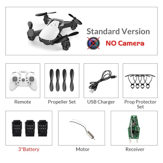 white30w3batteries Eachine E61 E61HW Мини WiFi FPV с HD камерой высота режим удержания складной Радиоуправляемый Дрон Квадрокоптер RTF - Цвет: white30w3batteries