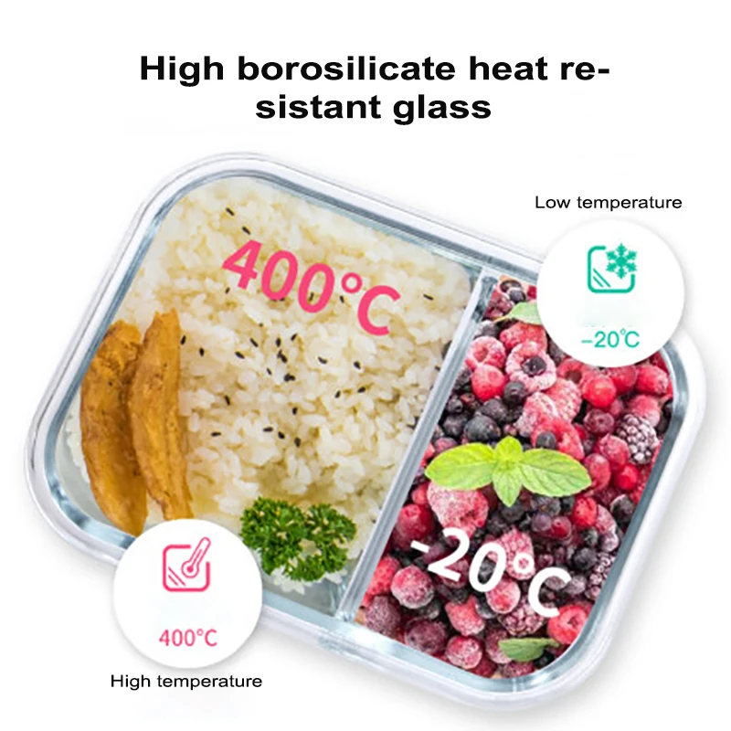 ONEUP Новый многосетчатый высокий боросиликатный стеклянный Ланч бокс портативная