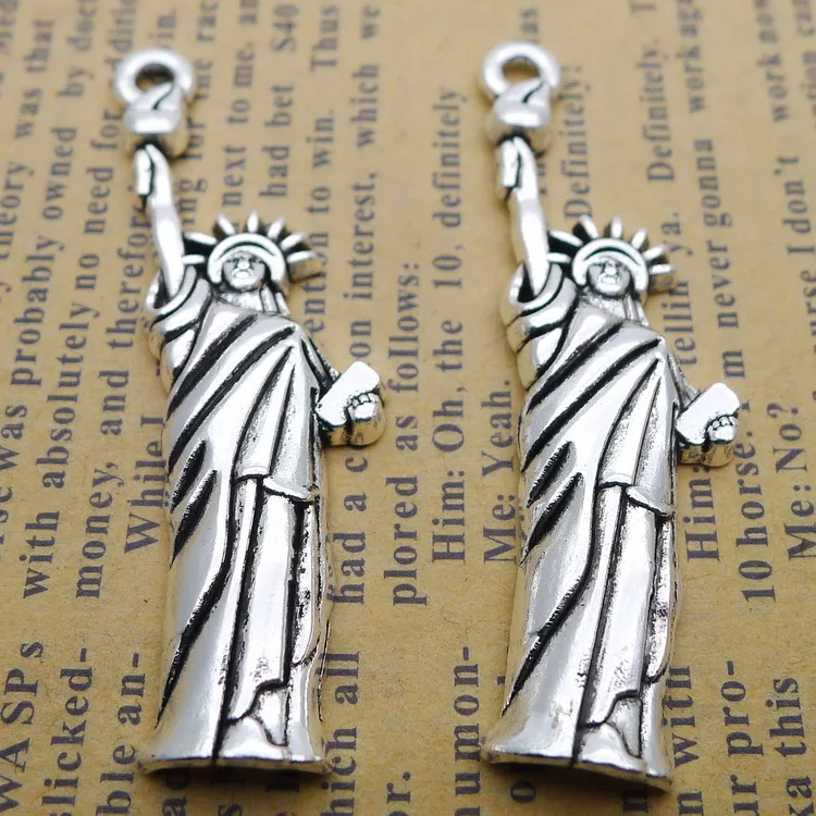 

8pcs/Lot 14x48mm Antique Silver Color Statue of Liberty Charms Pendant For Jewelry Making DIY Jewelry Findings