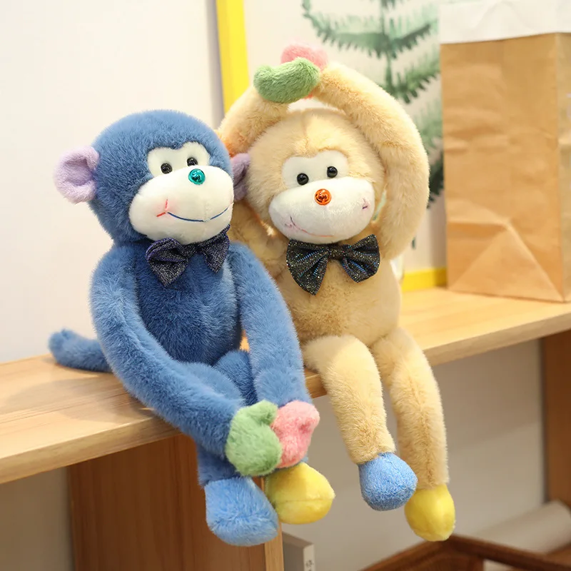 Кукла с обезьянкой и длинной ручкой удобная плюшевая игрушка набивным животным