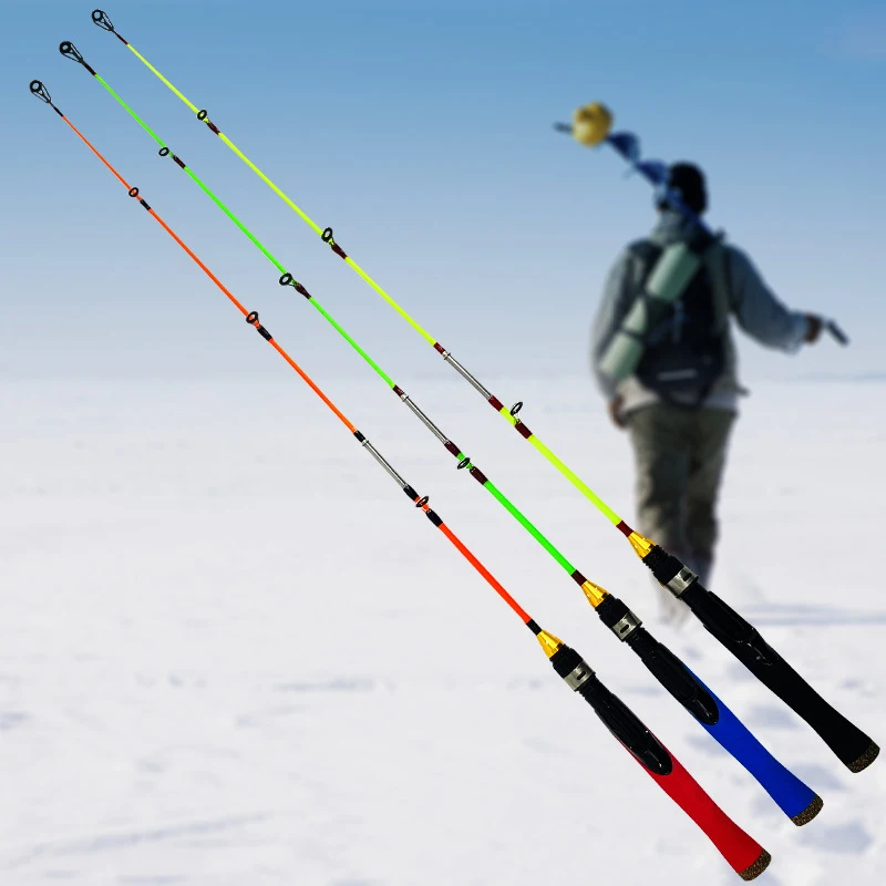 Winter Shrimp Ice Fishing Rod Pole 2 Sections FRP Fish 80Cm | Спорт и развлечения