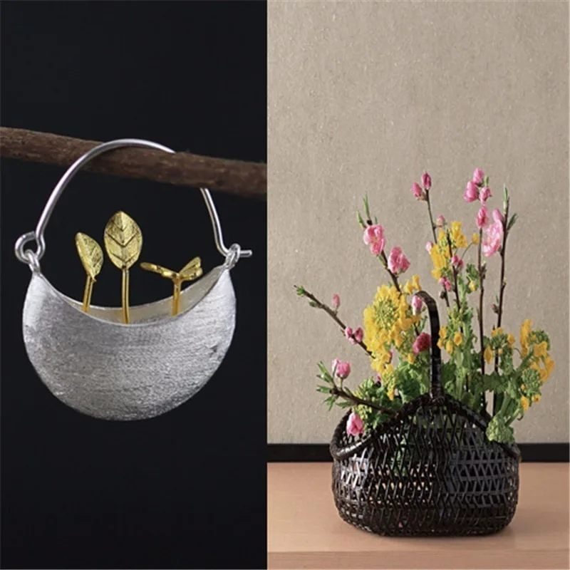 Ожерелье с подвеской в виде маленького сада из стерлингового серебра 925 пробы для