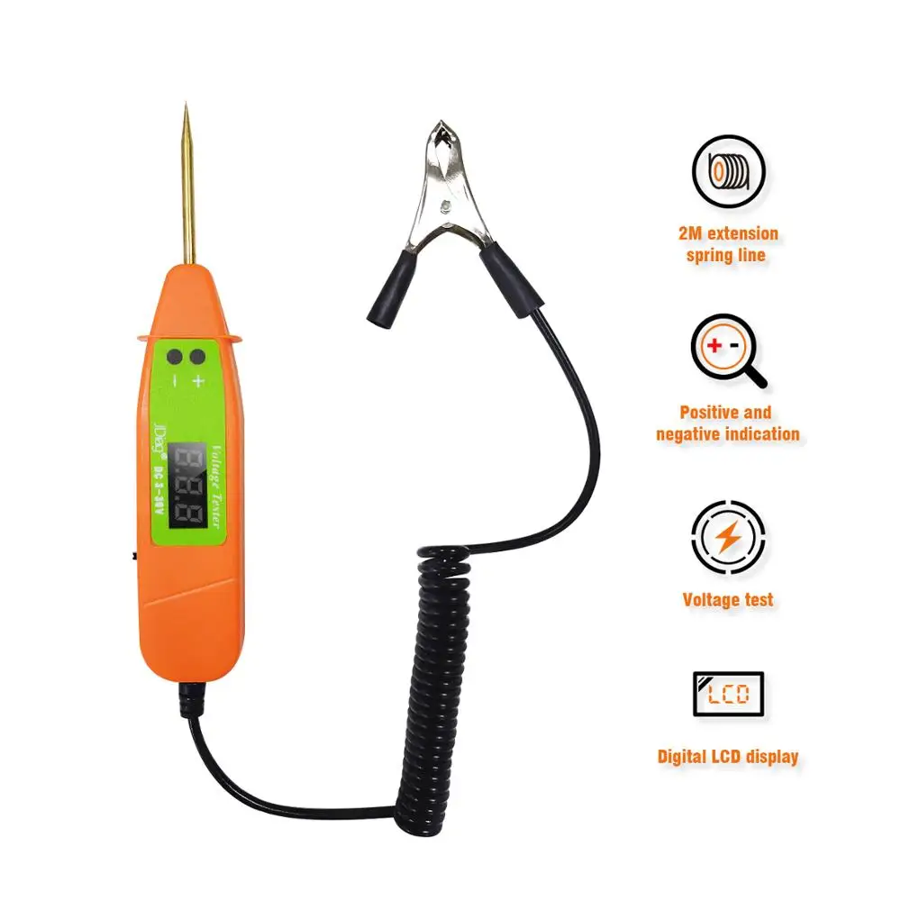 

Car Voltage Tester VT001 Voltage Range DC 3V to 36V 2 in 1 for Car Voltage Tester Pen New Diagnostic Scanner