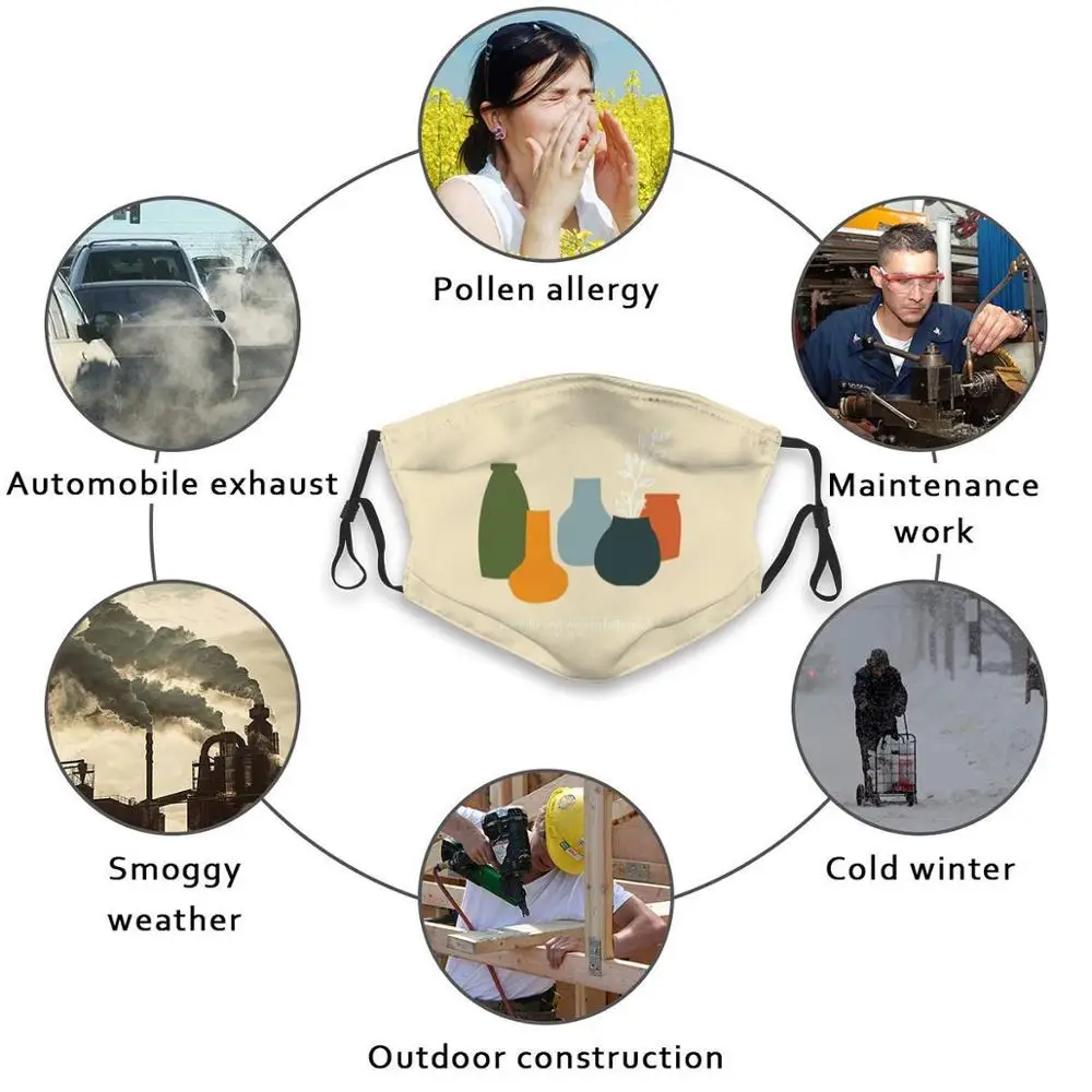 

Pottery Bible Verse Reusable Mouth Face Mask Anti Haze Dustproof Mask With Filters For Child Adult Pottery Bible Verse