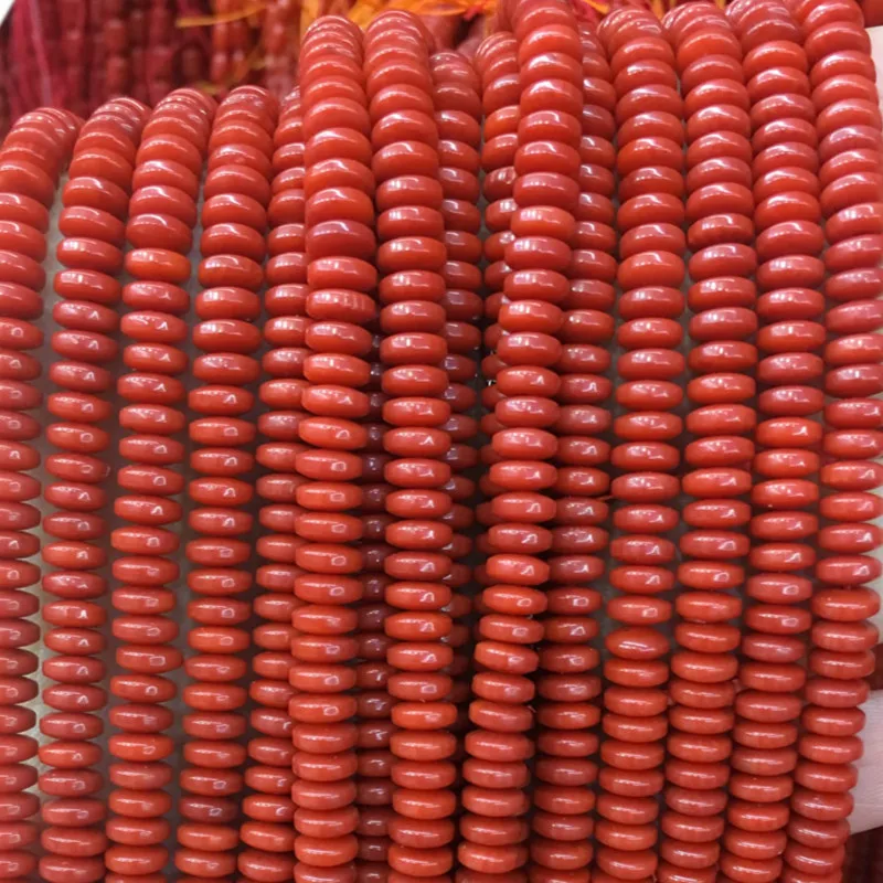 Бусины-разделители из натурального камня кораллового цвета бусины-подвески для
