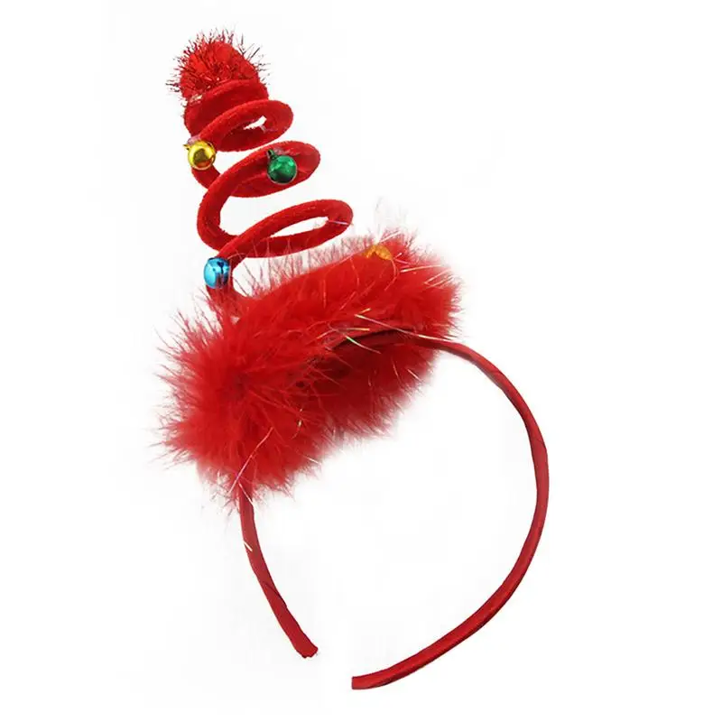 1 шт. Рождественский повязка для волос с забавными перьями спиральный весенний