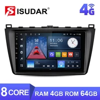 isudar t68 qled android 10 car radio for mazda 6 2 3 gh 2007 2012 gps navigation car multimedia carplay 8 core ram 4gb no 2din