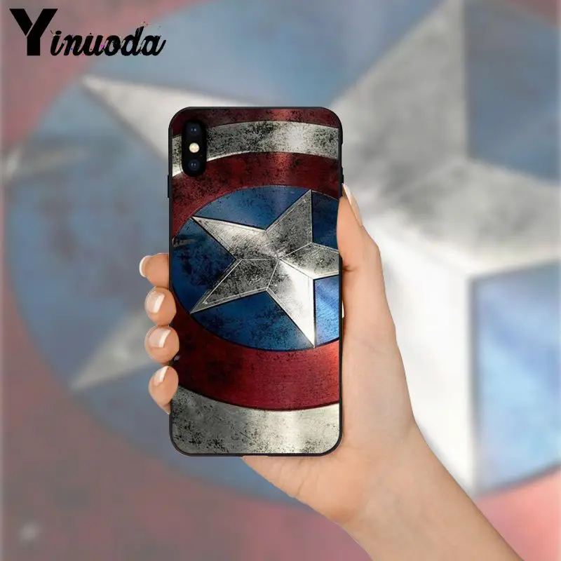 Yinuoda чудесный Супермен Venom щит Человек паук чехол для телефона iPhone 5 5Sx 6 7 7plus 8 8Plus X XS