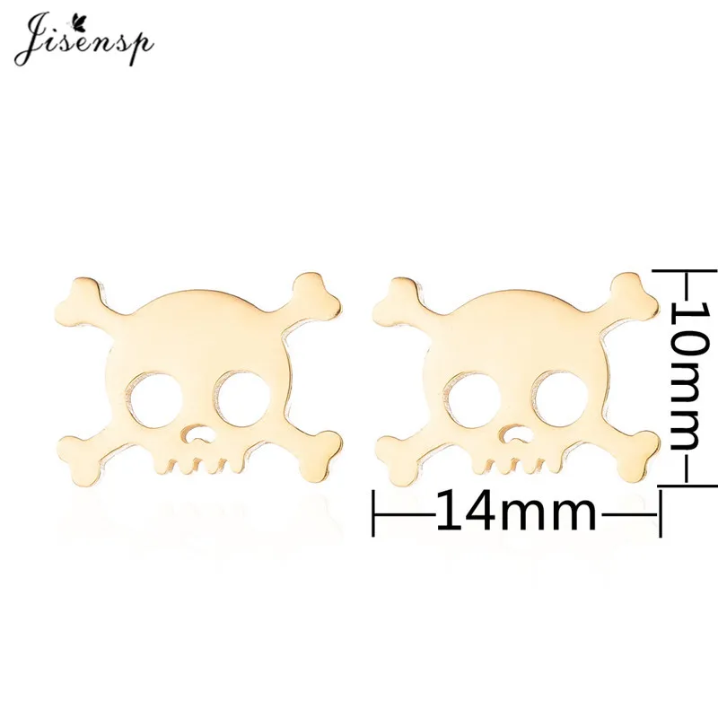 Серьги Jisensp в стиле панк и ретро с черепом для женщин мужчин пирсинг ушей