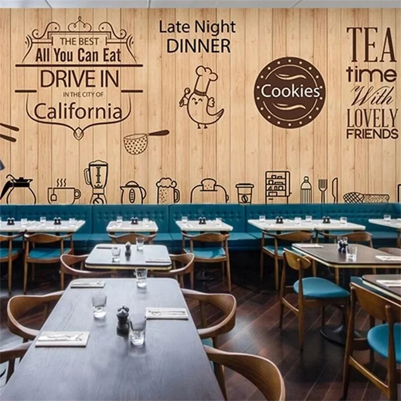 Винтажная зернистая настенная бумага по индивидуальному размеру 3D запеченный