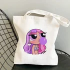 Милая сумка для покупок для девочек Y2k, Женская Холщовая Сумка для покупок, сумка-тоут, сумки, сумки на плечо, складные