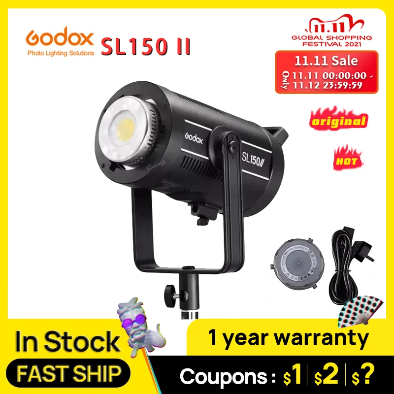 Светодиодный светильник Godox SL-150II SL150W II белая версия крепление Bowens LCD для