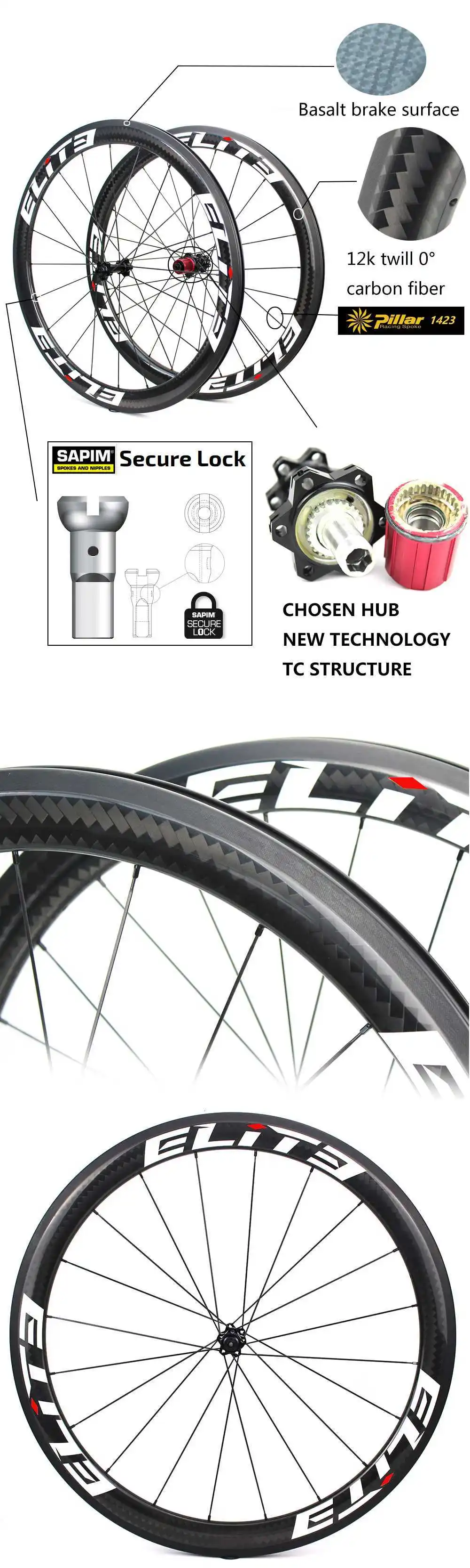 Элитное SNS 700c карбоновое колесо для велосипеда CHOSEN1386/7647 ступица 30 38 47 50 60 глубина трубчатое клинчер бескамерное волокно дорожный велосипед колесная