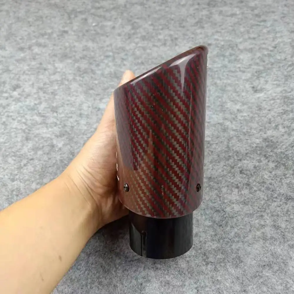 1 шт. Овальный Стиль Akrapovic Черный Нержавеющая сталь выхлопные наконечники для Универсальный красный карбоновый глушитель сопла трубы