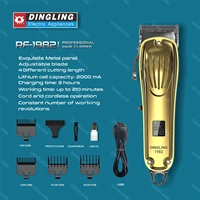dingling 1982 gold metal barber professional hair clipper electric cordless lcd hair trimmer hair cutting machine