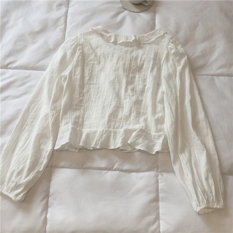 

Summer women's casual solid color lace stitching short shirt