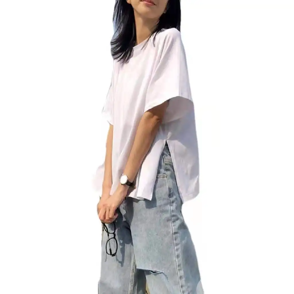 

Versatile T-shirt women's summer trend 2021 new Korean loose fashion simple cotton top