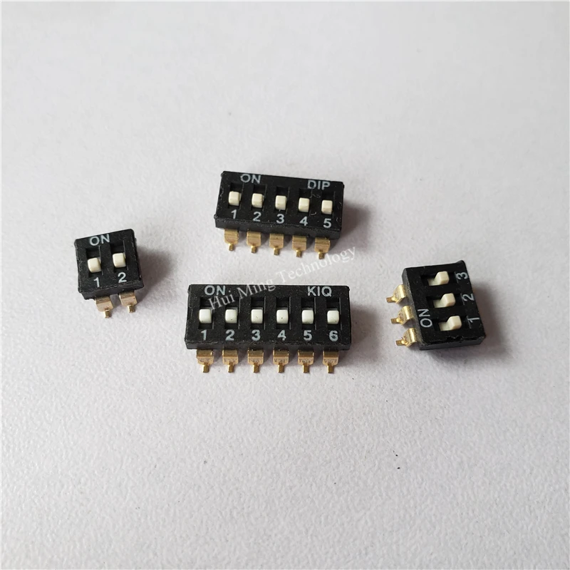 DIP переключатель Тумблеры 2 54 мм SMD 1P/2P/3P/4P/5P/6P/8P/10P черный Золотой штифт|Выключатели|