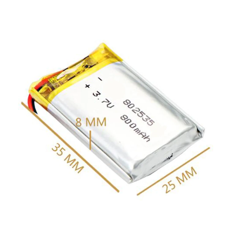 3 7 в 800 мАч 802535 литий полимерный Li Po Перезаряжаемые Батарея для Колонка с