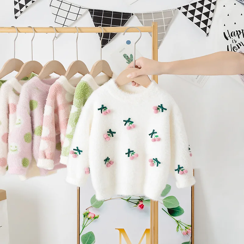 

new arrived winter autumn Children sweater cotton girl clothes kids baby Knitted wholesales 3-7year students