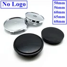 4 шт.Лот, черныеСеребристые колпачки ступицы колеса 50 мм 56 мм 60 мм 65 мм 68 мм, пустые, без логотипа, центральные колпачки ступицы, аксессуары 3B7601171 5JA601151A