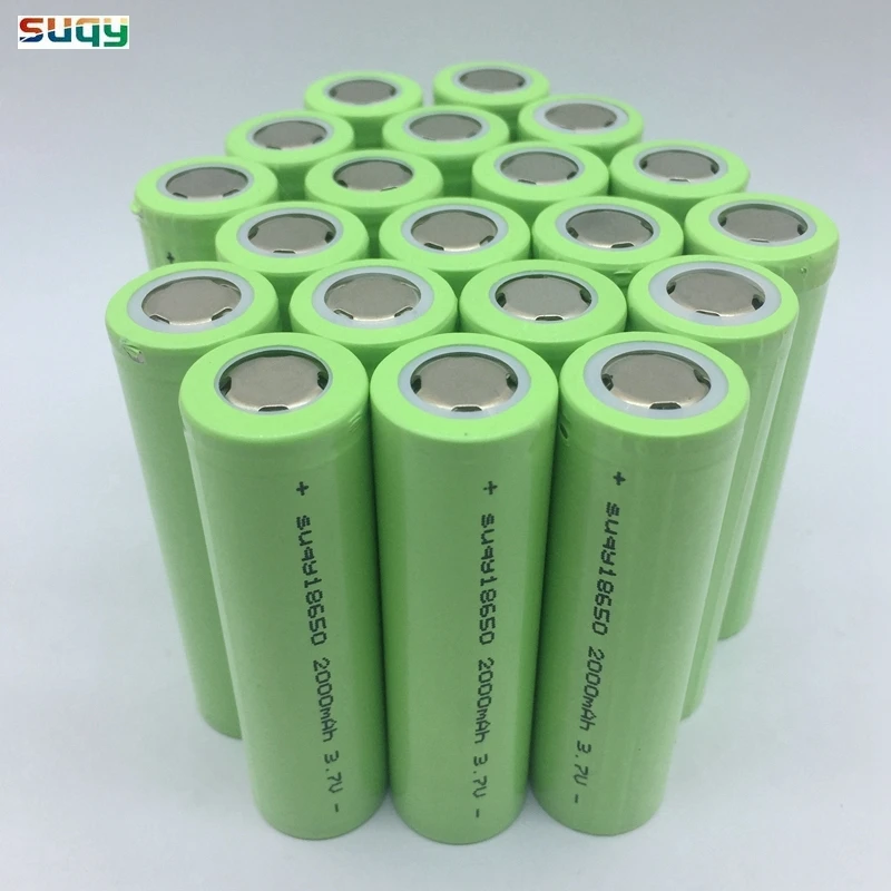 Suqy 40 шт./лот 18650 аккумулятор 3,7 v 2000mAh inr18650 литий-ионный Перезаряжаемый Аккумулятор Batterij